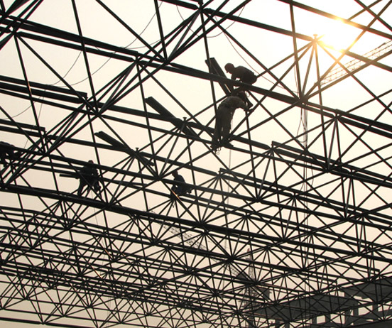 玉门厂房网架安装