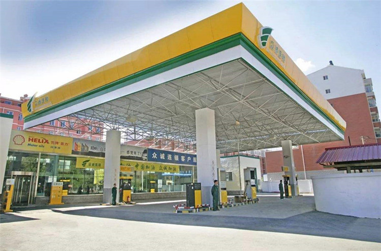 玉门加气站钢结构网架案例7